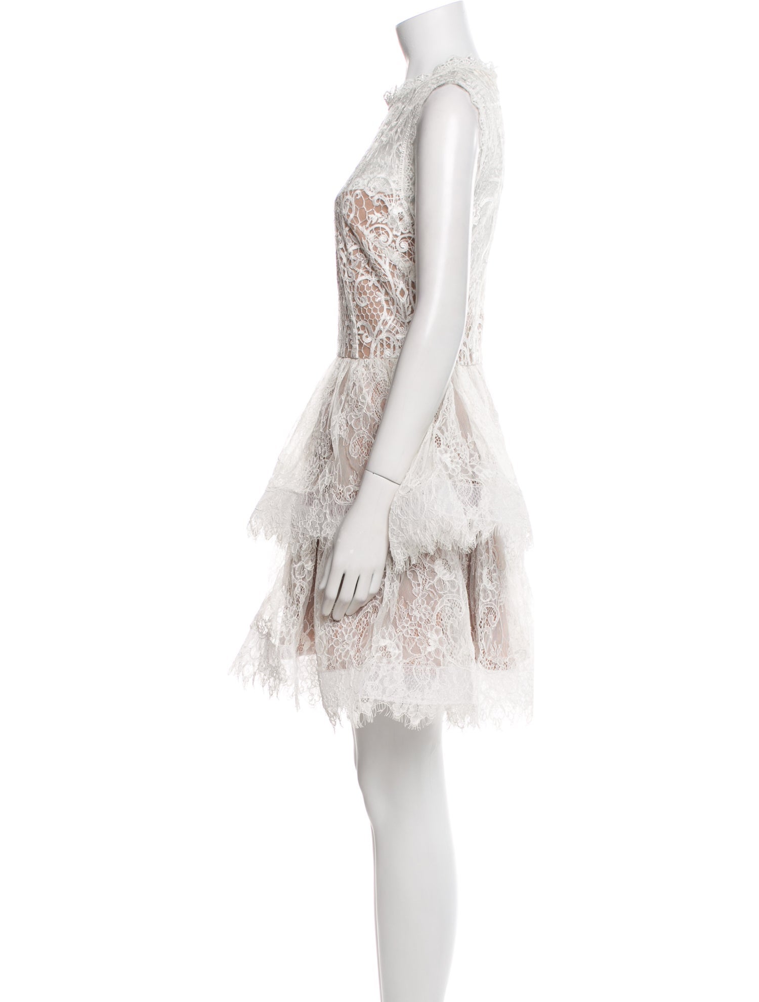 Bronx & Banco Lace Pattern Mini Dress