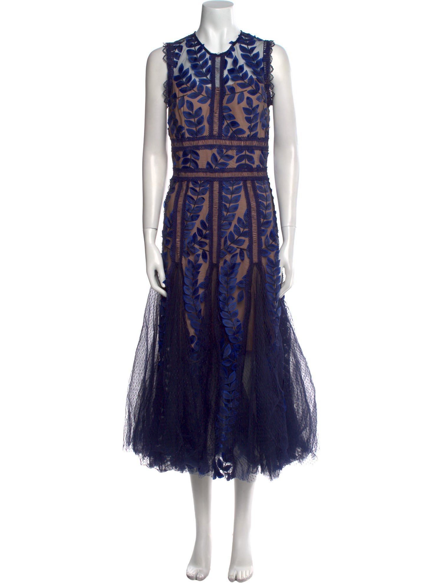 Bronx & Banco Lace Pattern Long Dress