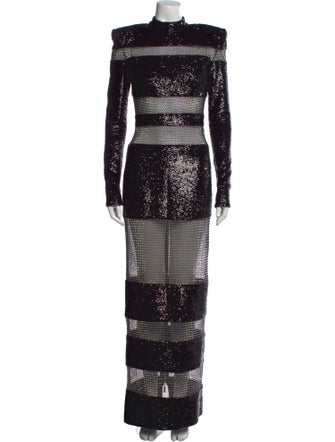 Bronx & Banco Lace Pattern Long Dress