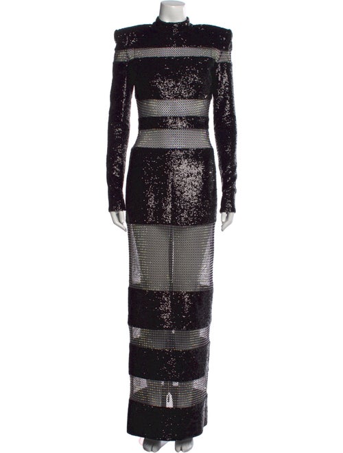 Bronx & Banco Lace Pattern Long Dress