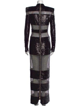 Bronx & Banco Lace Pattern Long Dress