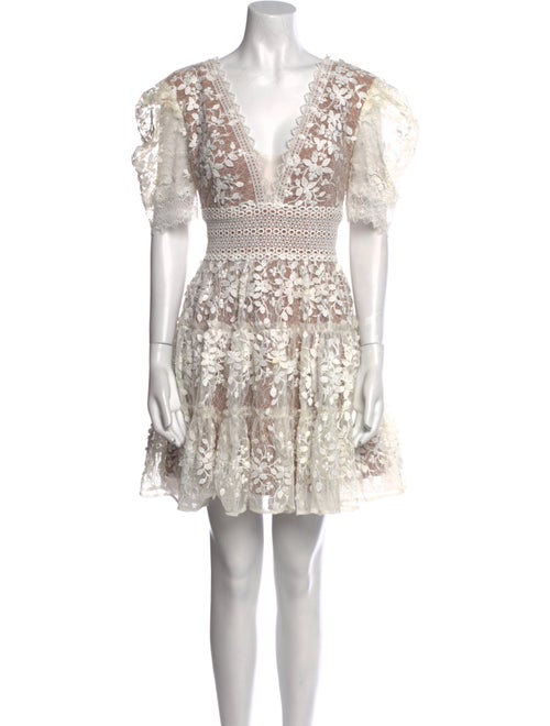 Bronx & Banco Lace Pattern Mini Dress