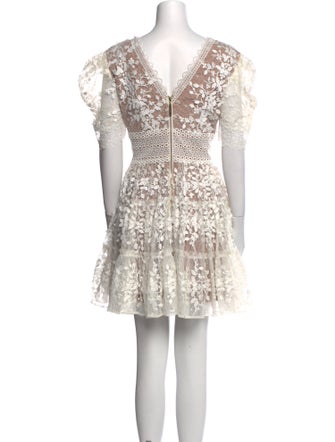 Bronx & Banco Lace Pattern Mini Dress