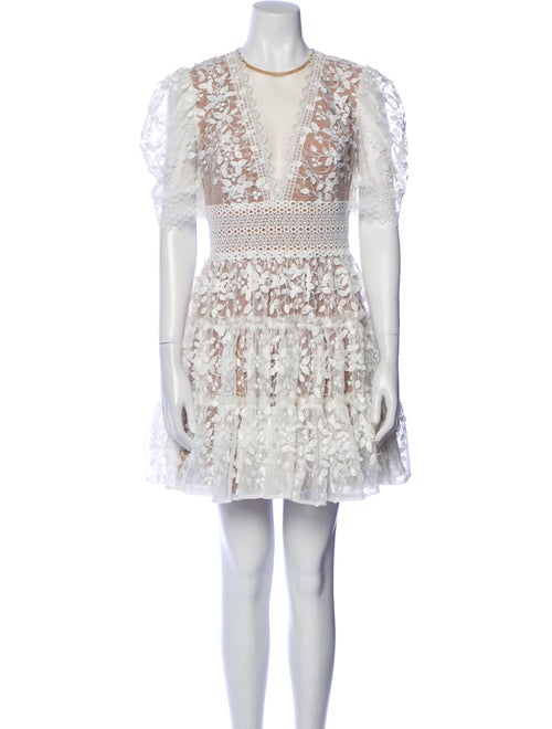 Bronx & Banco Lace Pattern Mini Dress