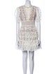 Bronx & Banco Lace Pattern Mini Dress