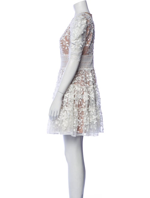 Bronx & Banco Lace Pattern Mini Dress