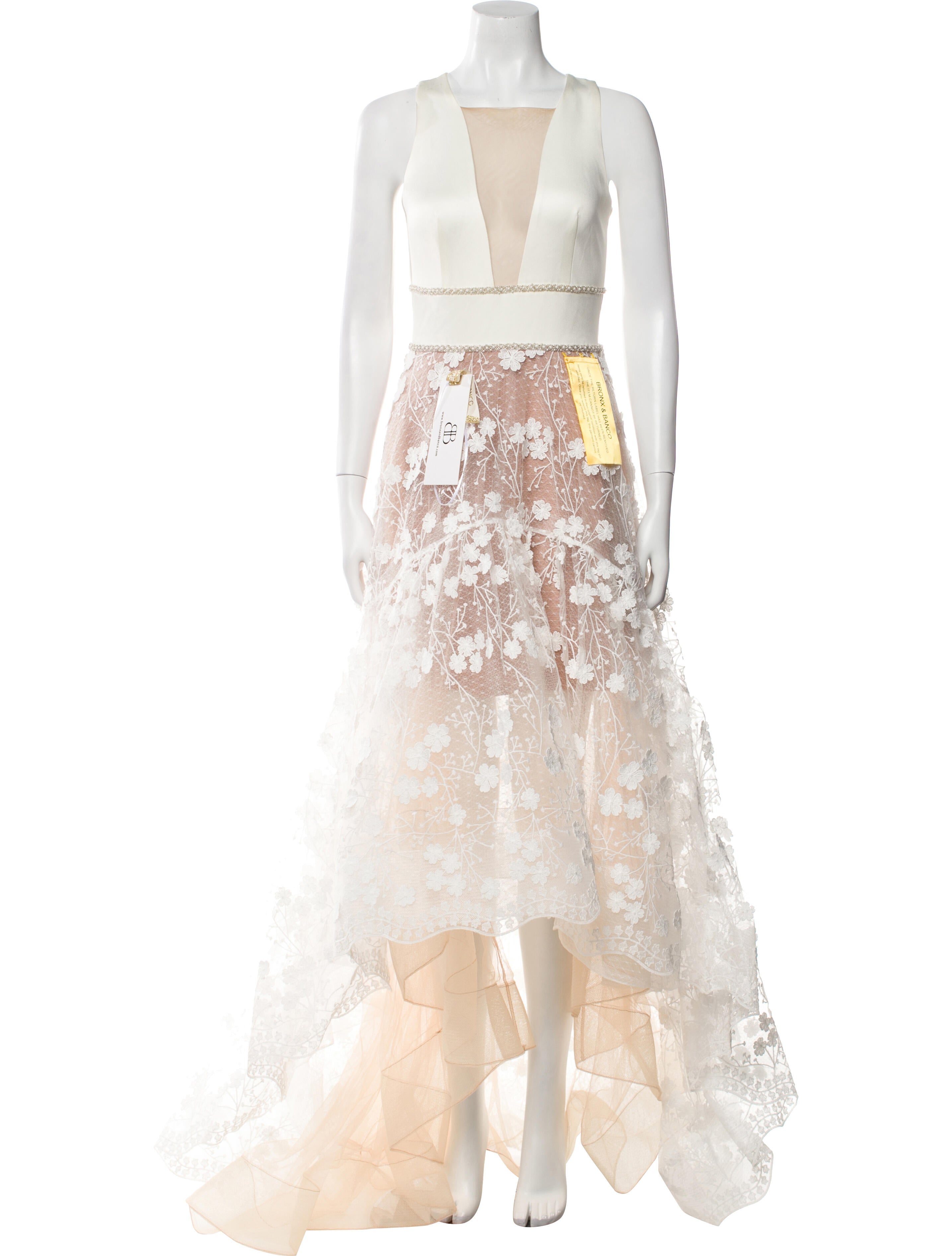 Bronx & Banco Lace Pattern Long Dress