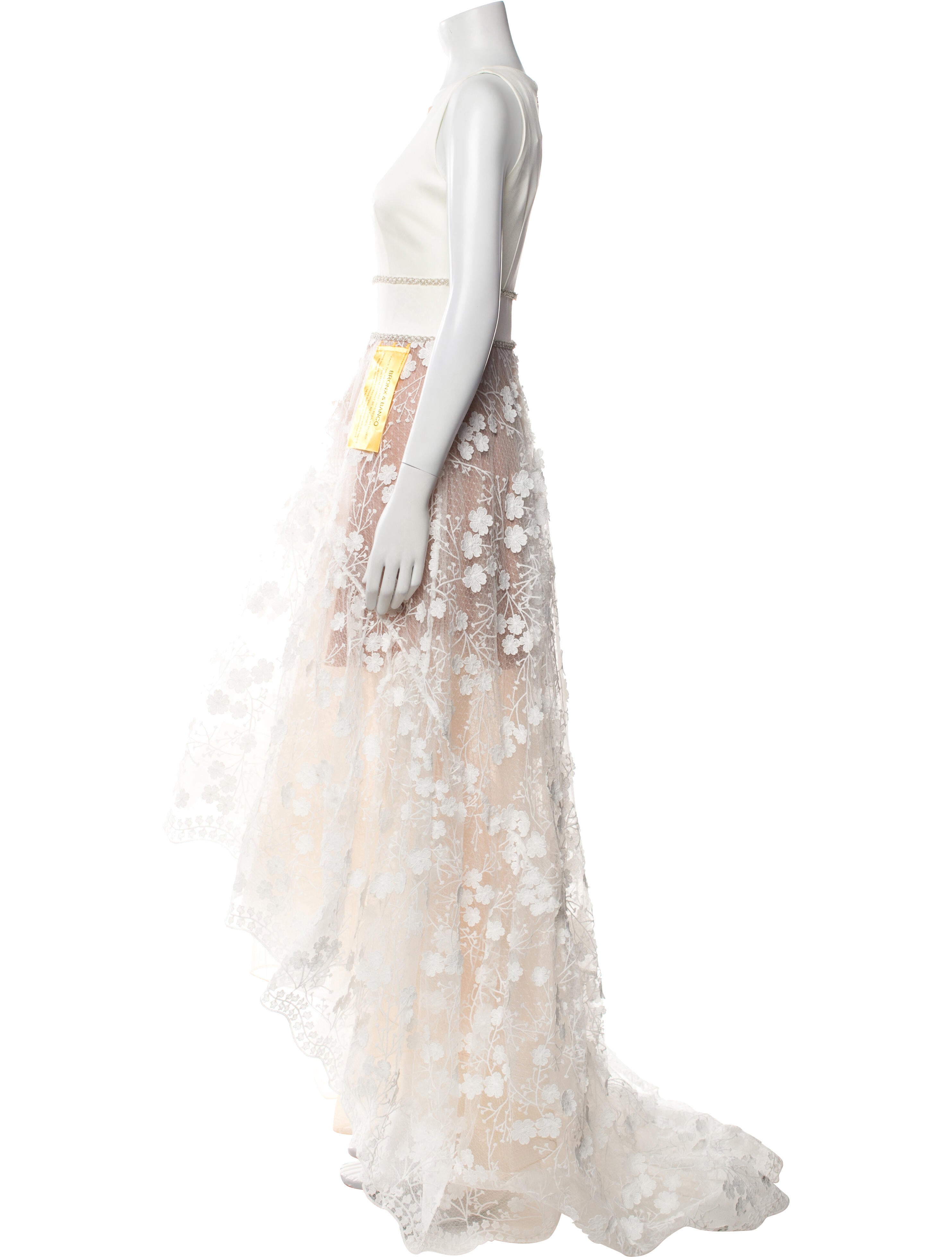 Bronx & Banco Lace Pattern Long Dress