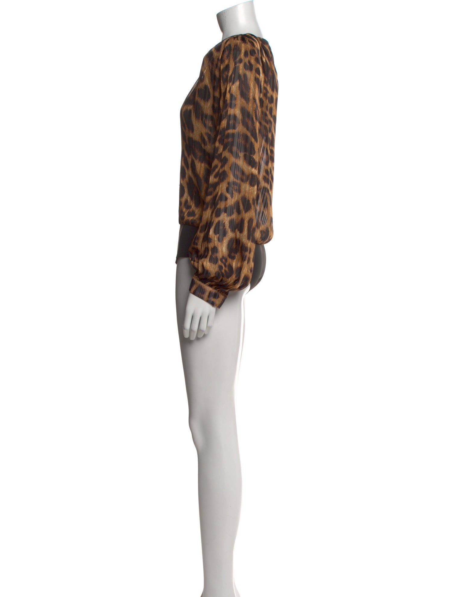 Bronx & Banco Animal Print V-Neck Bodysuit
