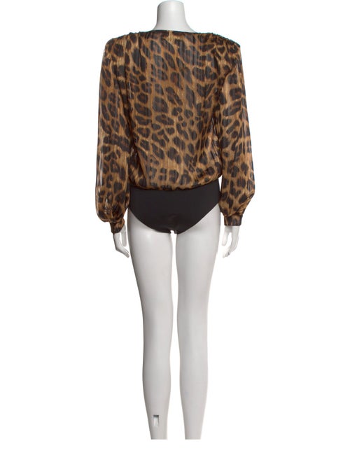 Bronx & Banco Animal Print V-Neck Bodysuit