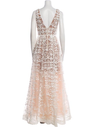 Bronx & Banco Lace Pattern Long Dress