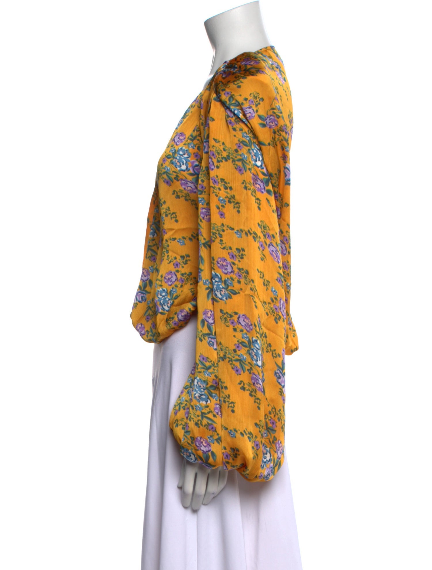 Bronx & Banco Floral Print V-Neck Blouse