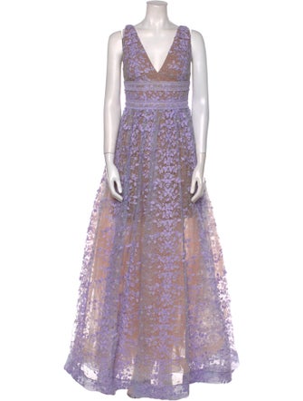 Bronx & Banco Lace Pattern Long Dress