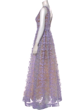 Bronx & Banco Lace Pattern Long Dress