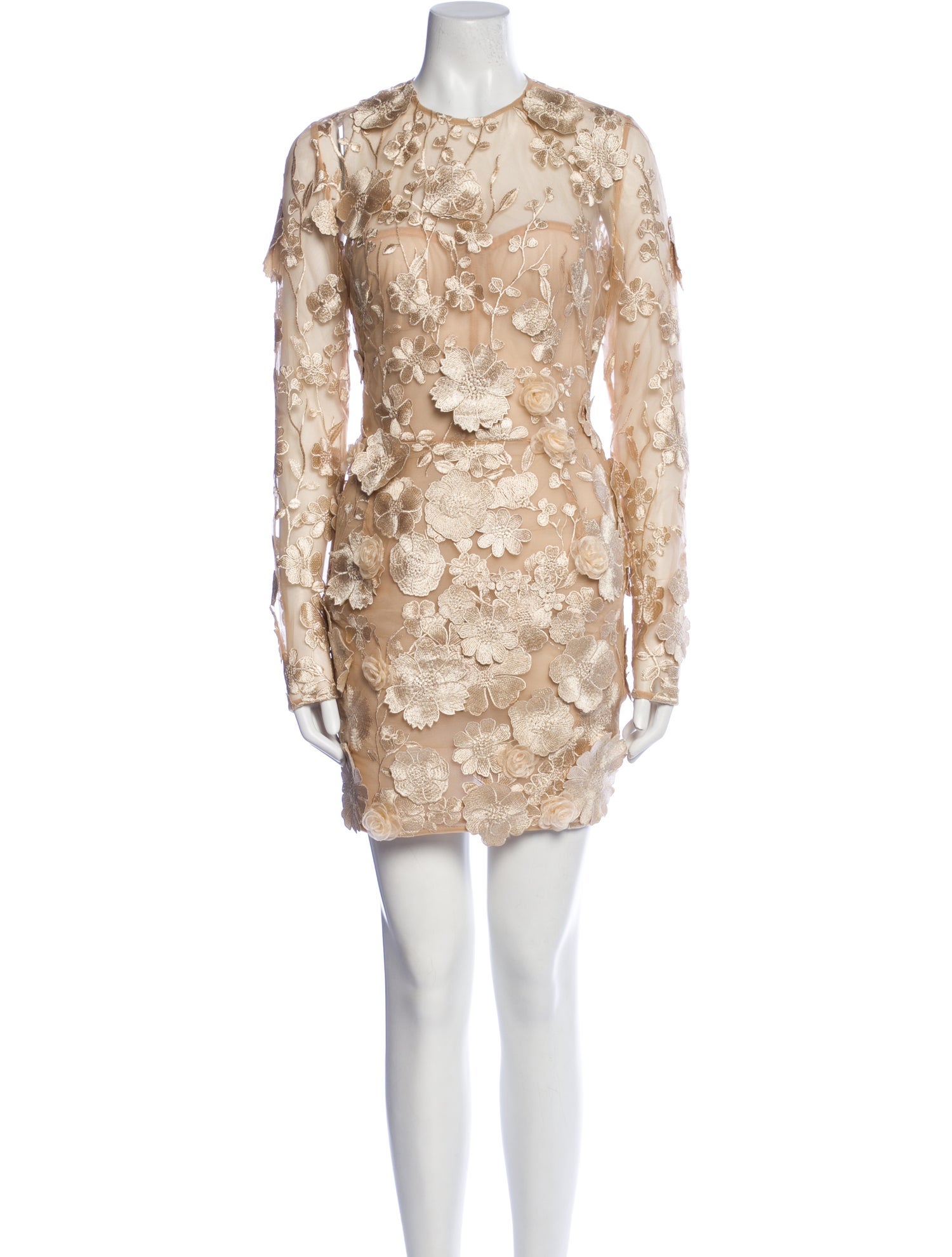 Bronx & Banco Lace Pattern Mini Dress