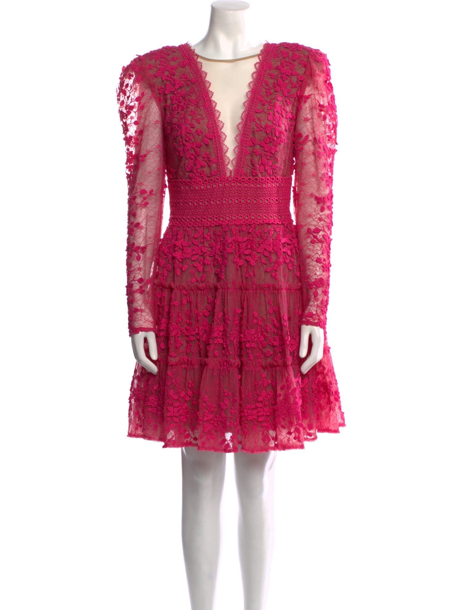 Bronx & Banco Lace Pattern Mini Dress