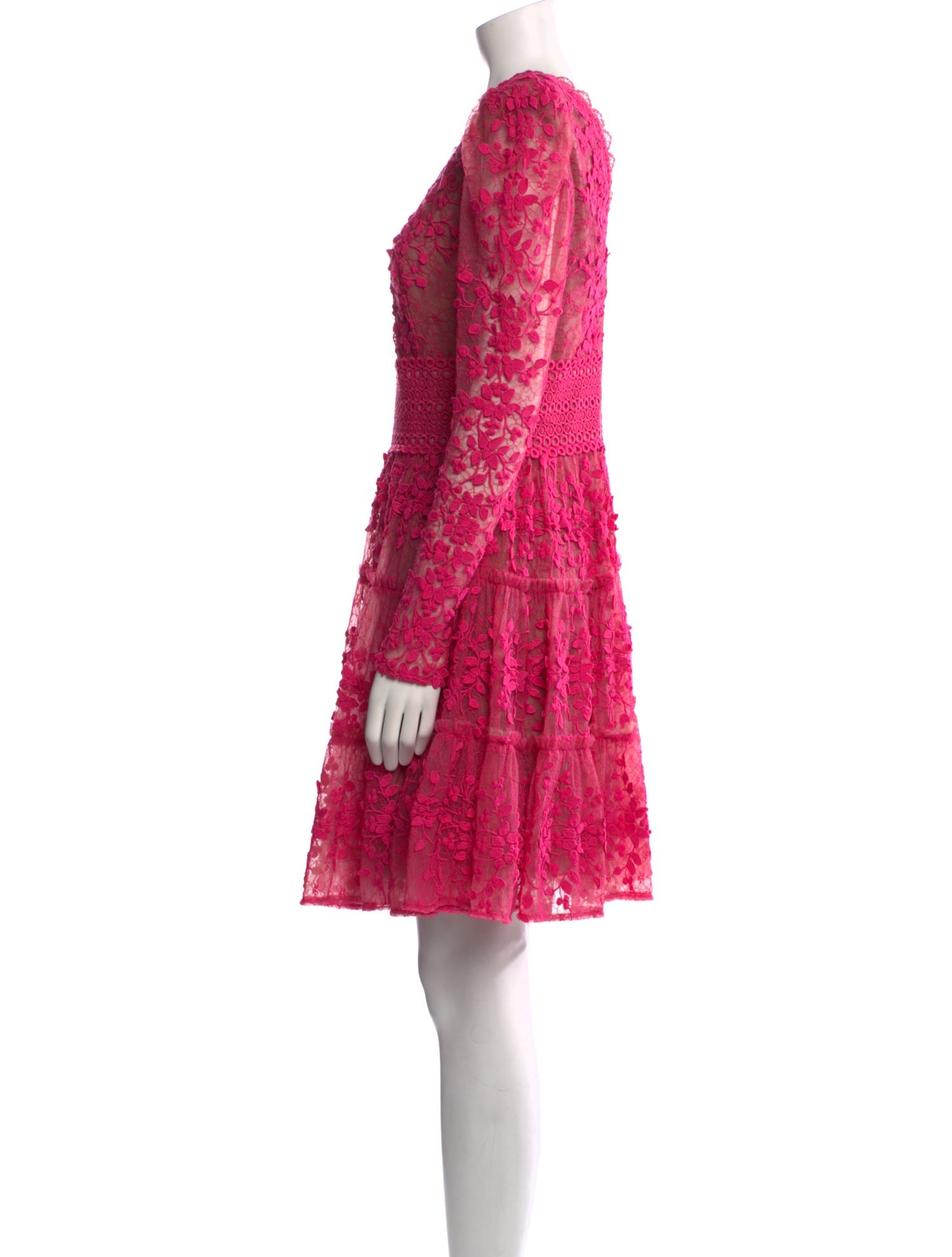 Bronx & Banco Lace Pattern Mini Dress