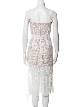 Bronx & Banco Lace Pattern Long Dress