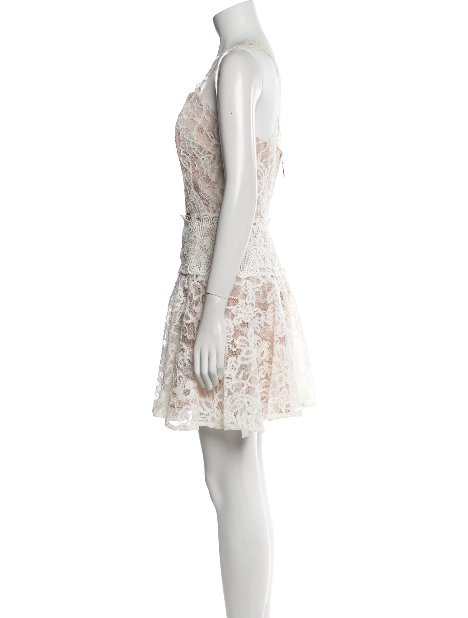 Bronx & Banco Lace Pattern Mini Dress