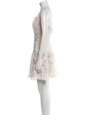 Bronx & Banco Lace Pattern Mini Dress