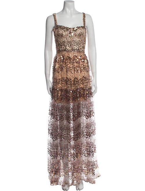 Bronx & Banco Lace Pattern Long Dress