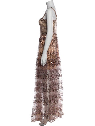 Bronx & Banco Lace Pattern Long Dress