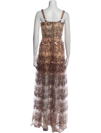 Bronx & Banco Lace Pattern Long Dress