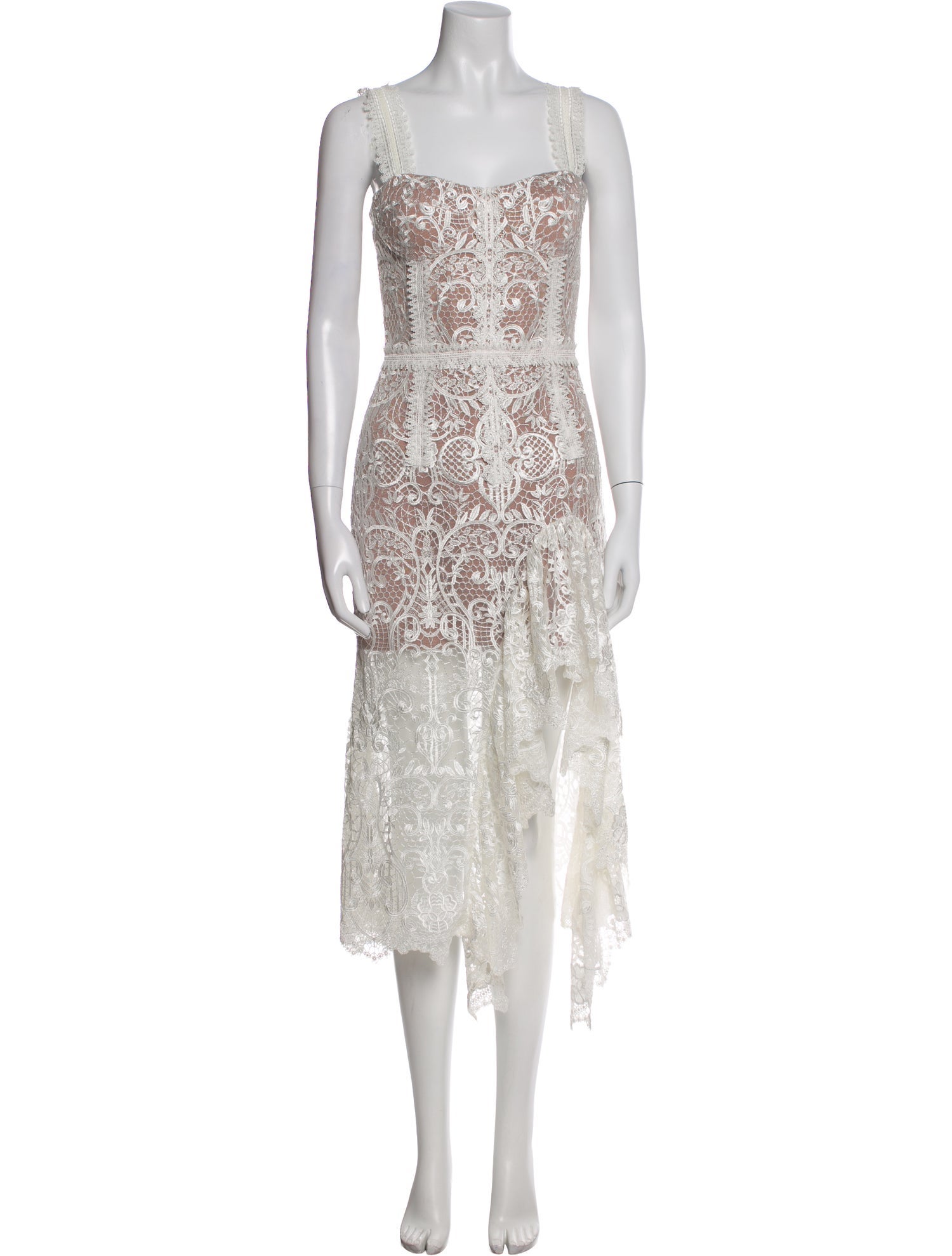 Bronx & Banco Lace Pattern Long Dress