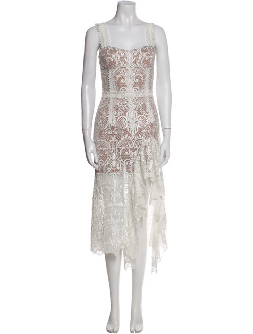 Bronx & Banco Lace Pattern Long Dress