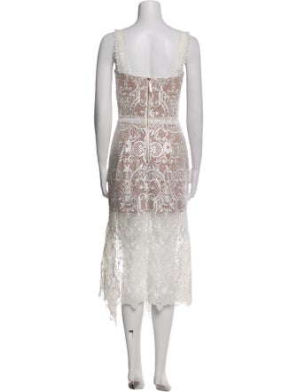 Bronx & Banco Lace Pattern Long Dress