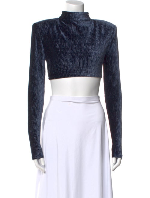 Bronx & Banco Mock Neck Long Sleeve Crop Top