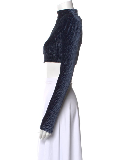 Bronx & Banco Mock Neck Long Sleeve Crop Top