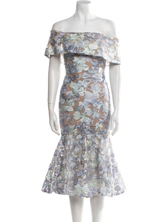 Bronx & Banco Floral Print Midi Length Dress