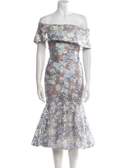 Bronx & Banco Floral Print Midi Length Dress