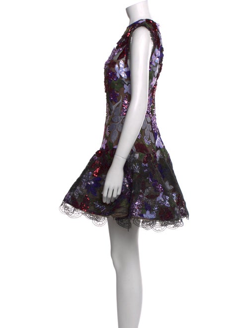 Bronx & Banco Lace Pattern Mini Dress