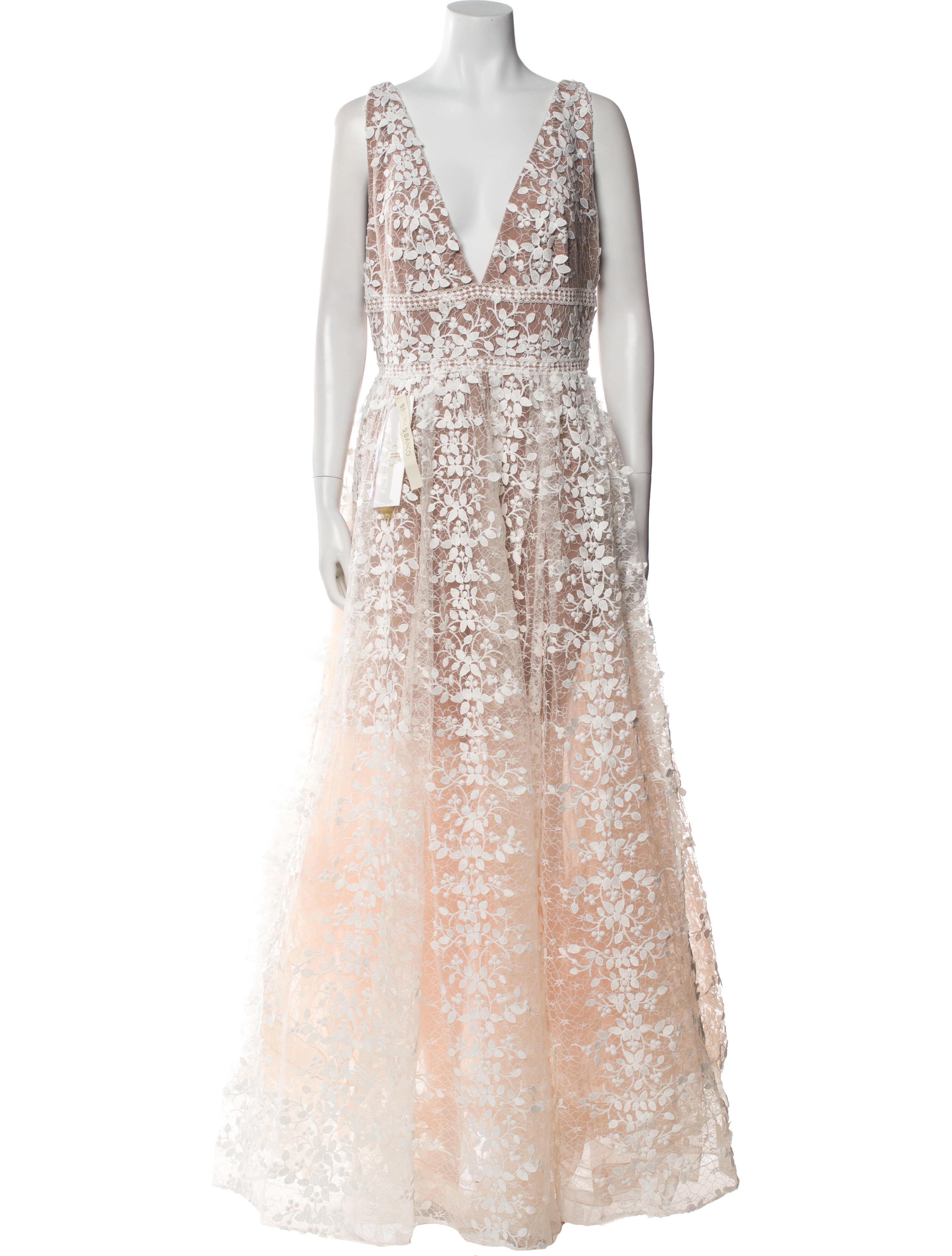 Bronx & Banco Lace Pattern Long Dress