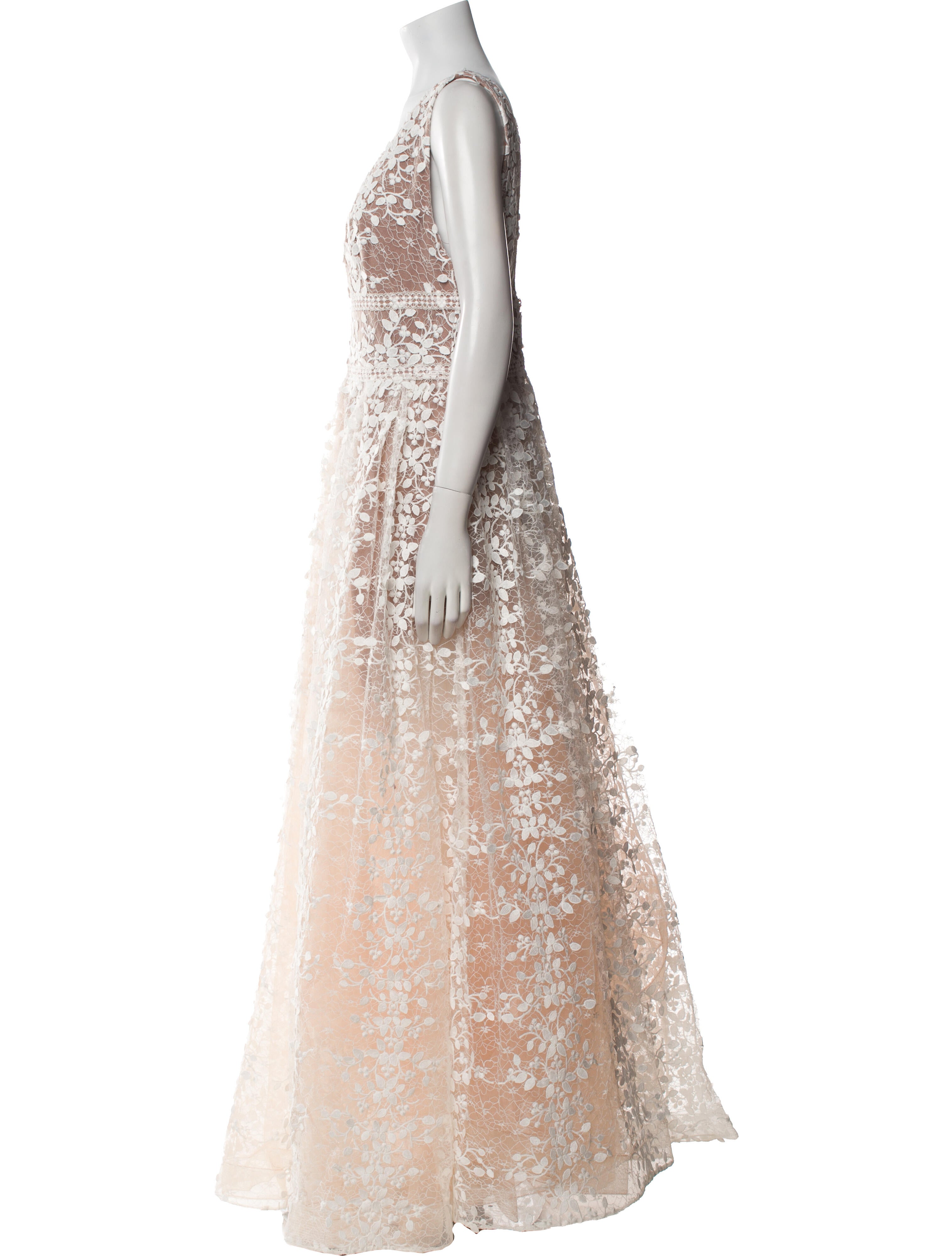 Bronx & Banco Lace Pattern Long Dress