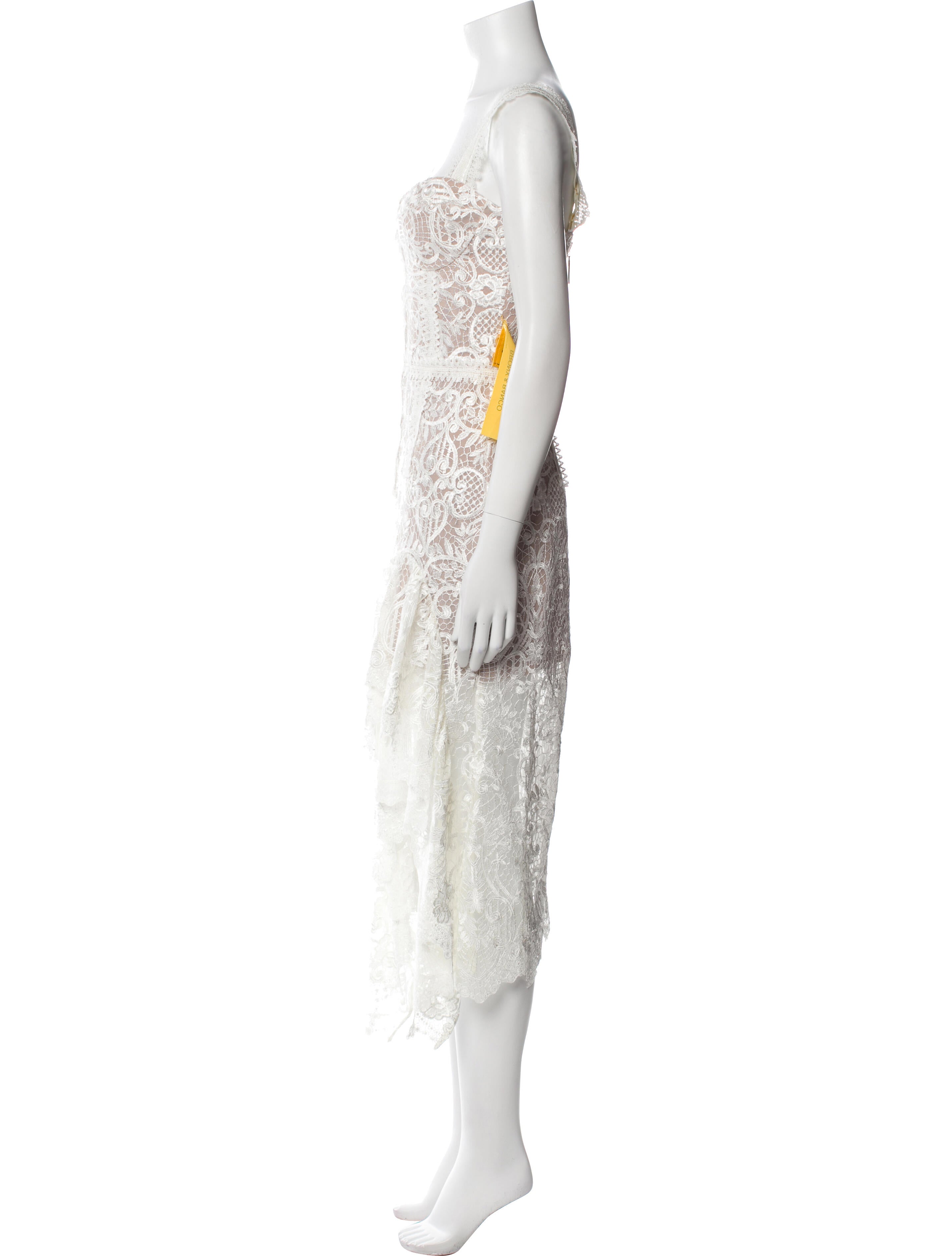 Bronx & Banco Lace Pattern Midi Length Dress