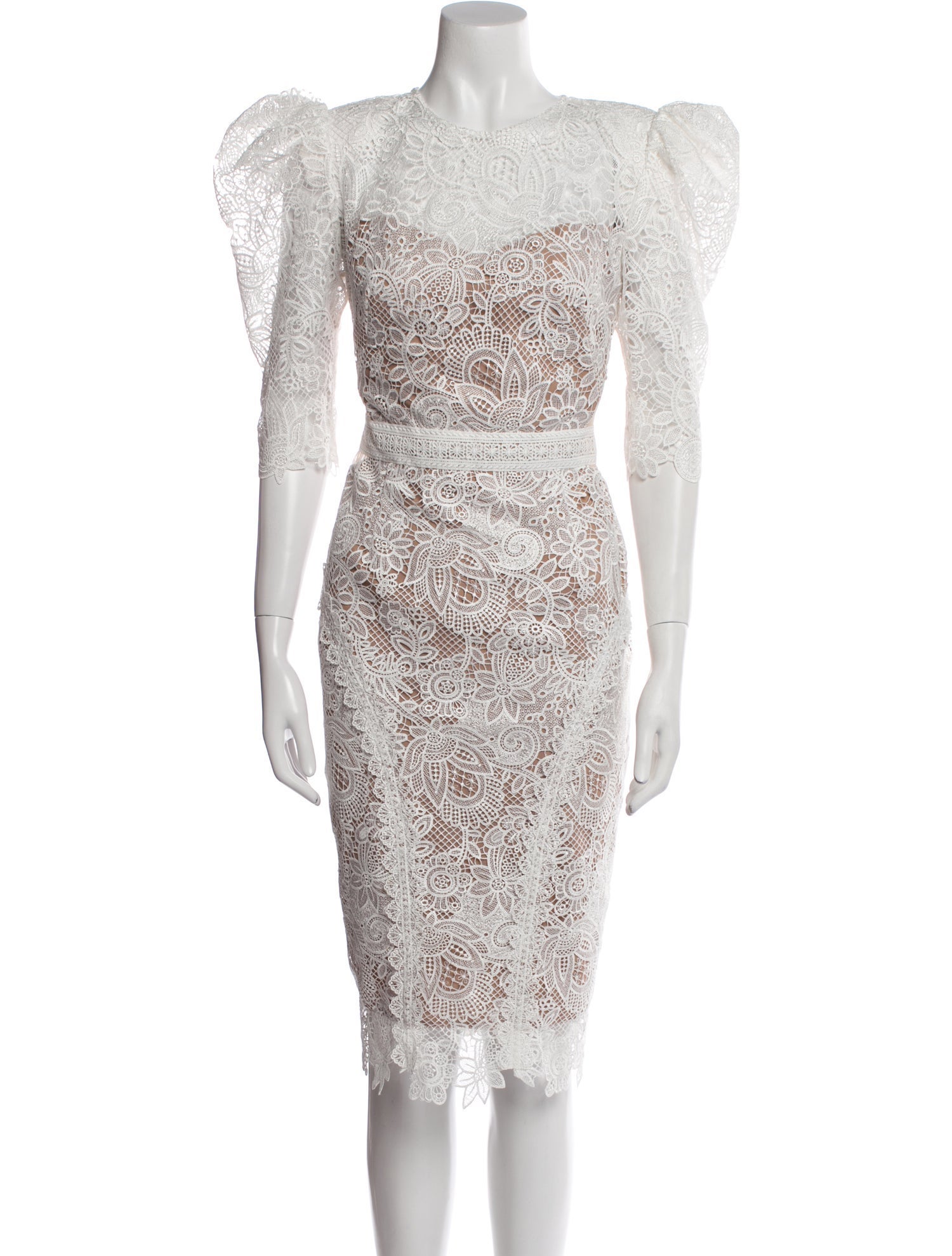 Bronx & Banco Lace Pattern Midi Length Dress