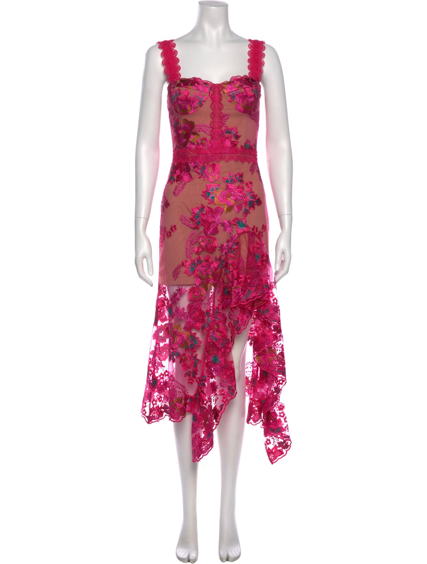 Bronx & Banco Floral Print Midi Length Dress