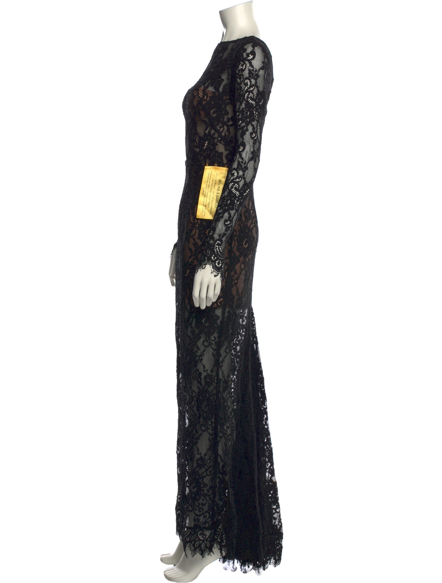 Bronx & Banco Lace Pattern Long Dress