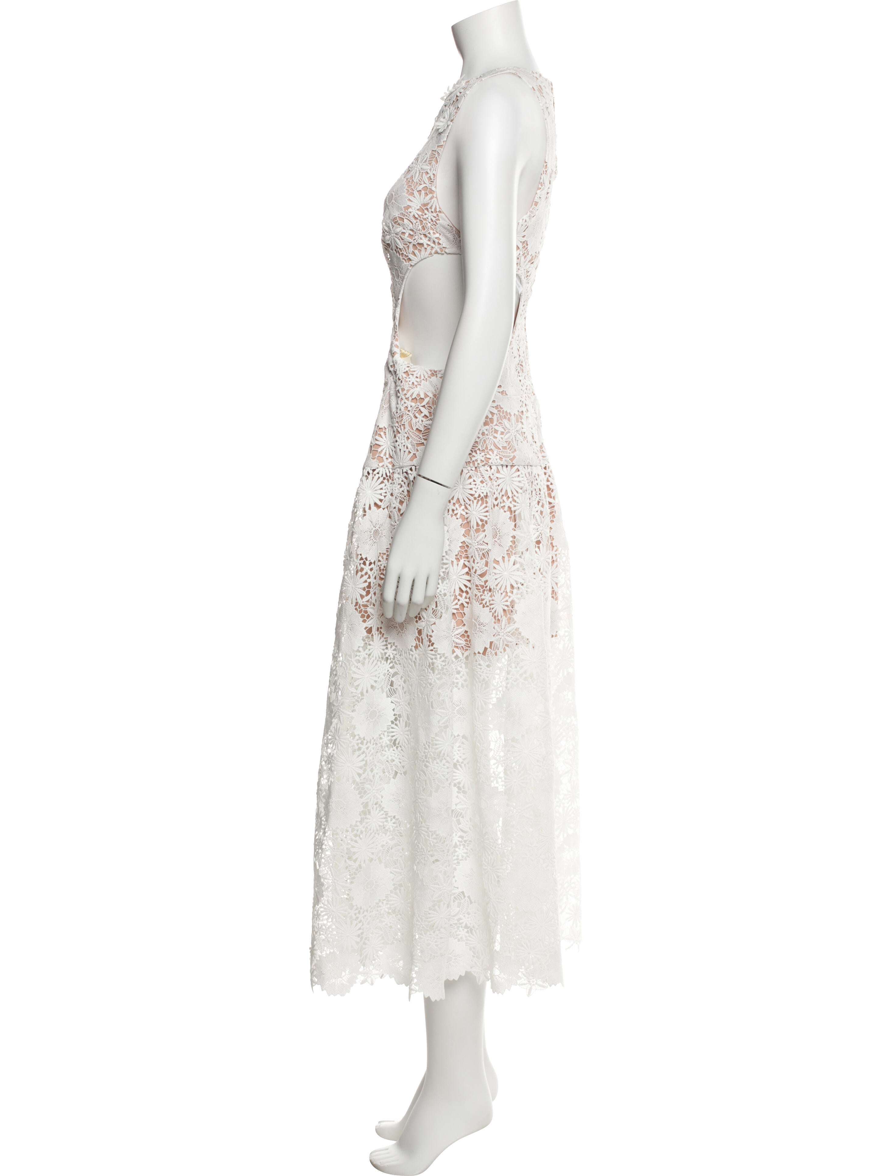 Bronx & Banco Lace Pattern Long Dress