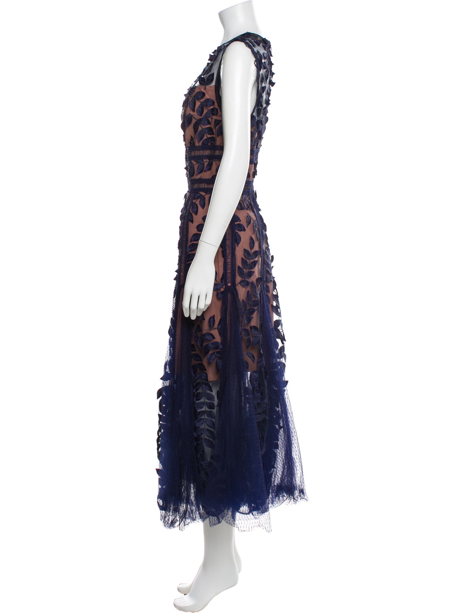 Bronx & Banco Lace Pattern Long Dress