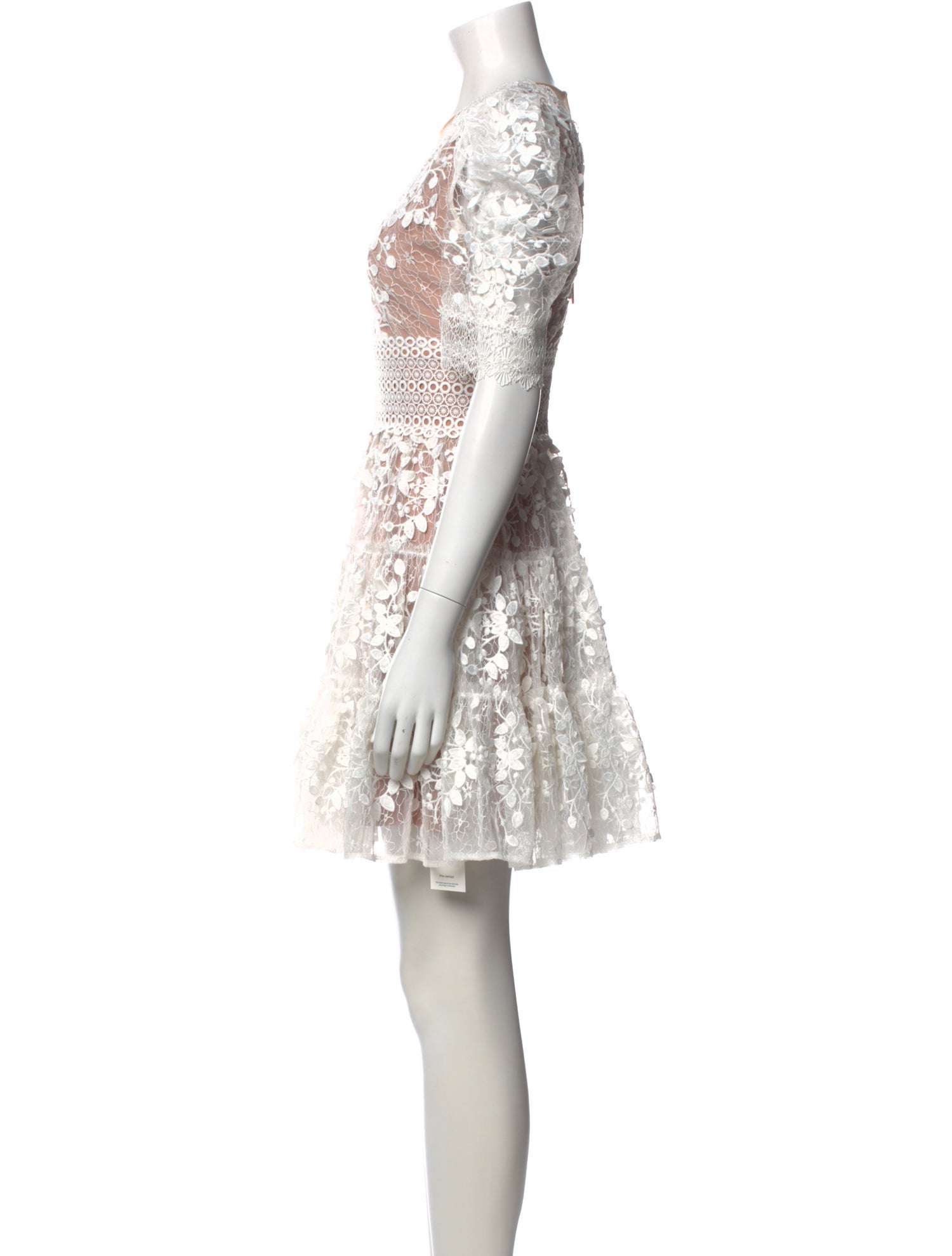 Bronx & Banco Lace Pattern Mini Dress