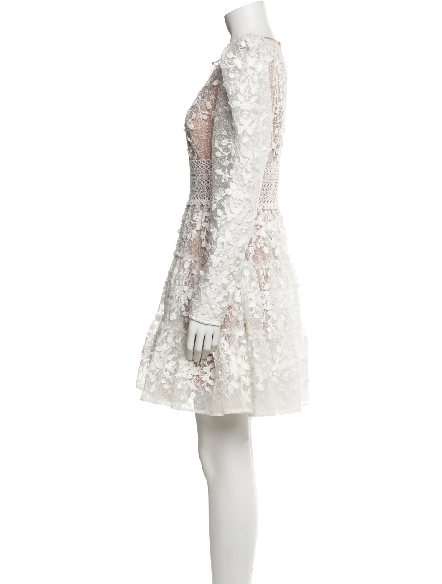 Bronx & Banco Lace Pattern Mini Dress