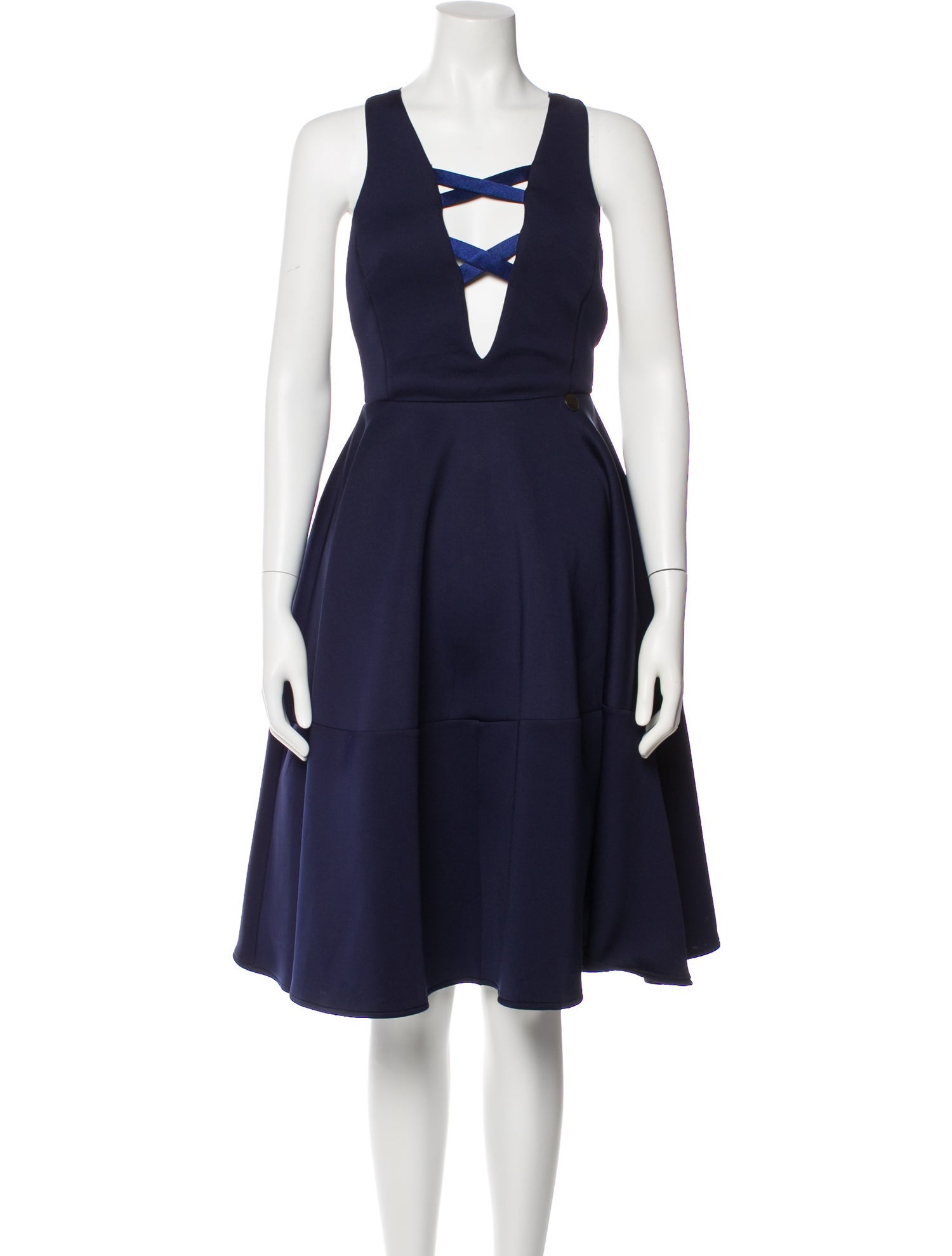 Bronx & Banco Plunge Neckline Midi Length Dress w/ Tags