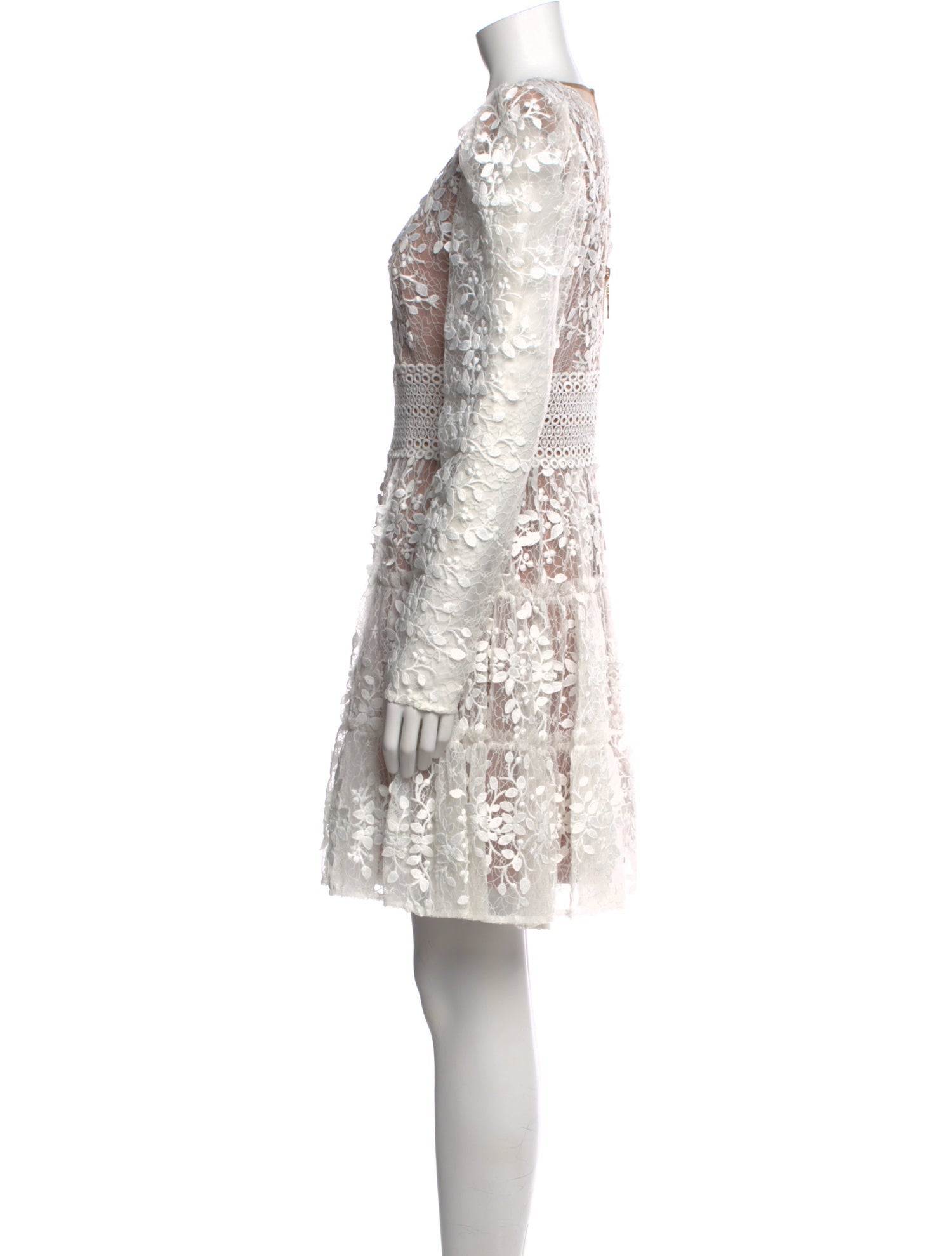 Bronx & Banco Lace Pattern Mini Dress