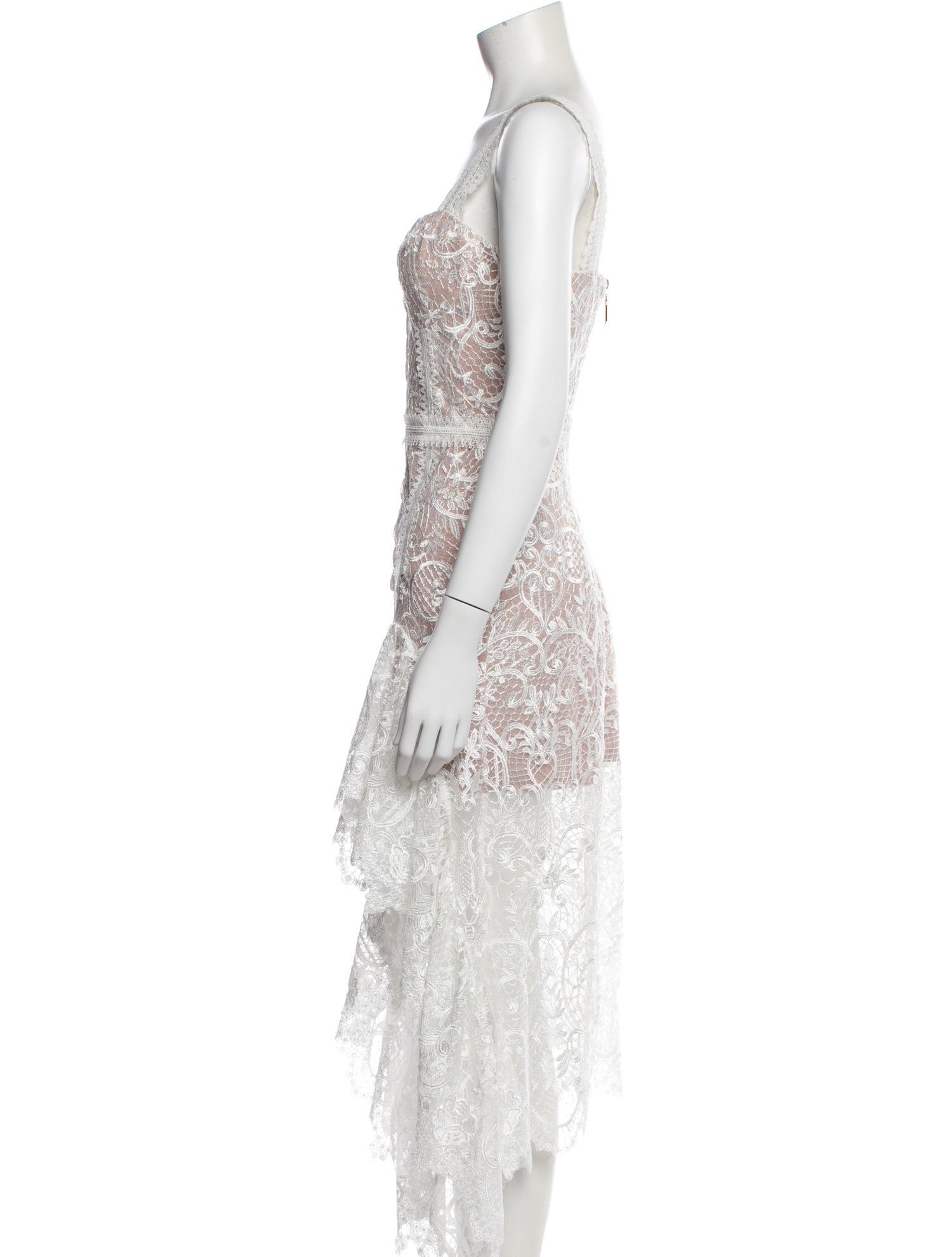 Bronx & Banco Lace Pattern Long Dress