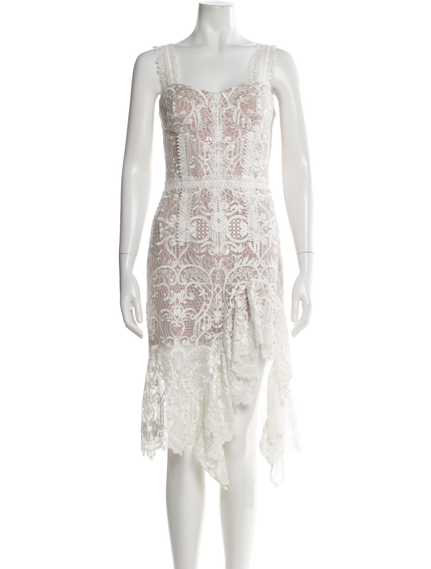 Bronx & Banco Lace Pattern Midi Length Dress