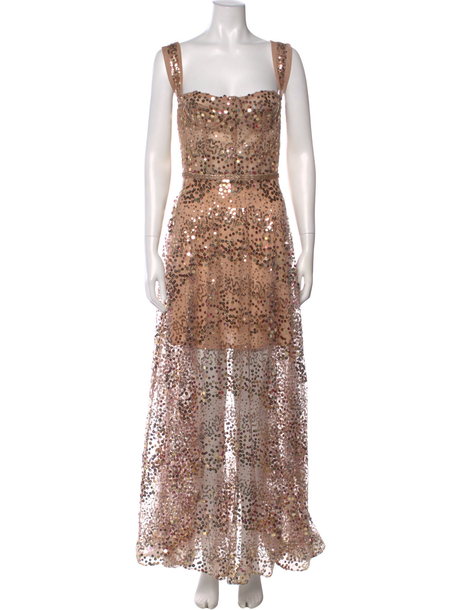 Bronx & Banco Lace Pattern Long Dress